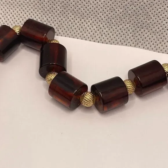 Rare vintage crown TRIFARI Bakelite choker necklace - Picture 12 of 14